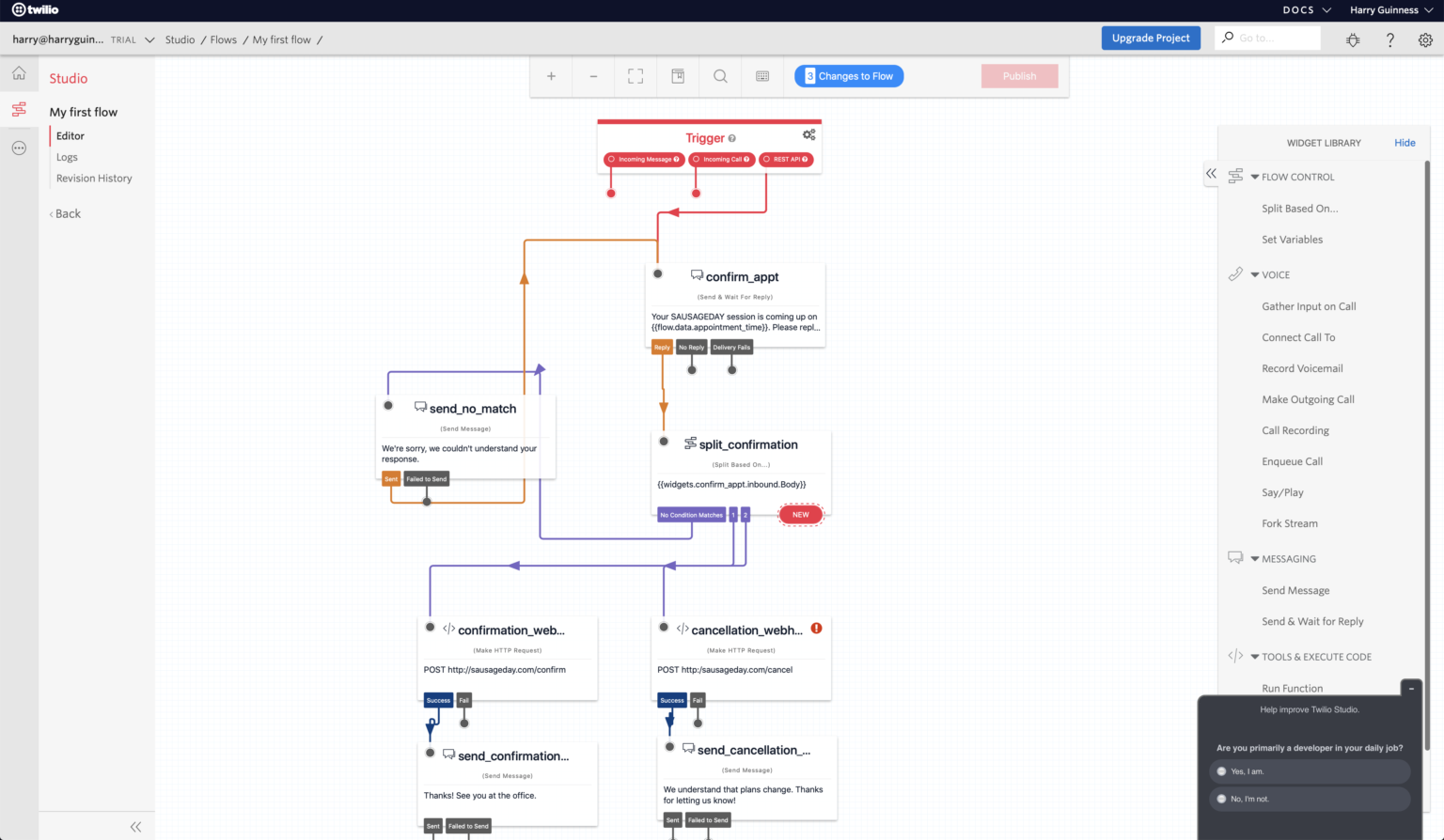 Twilio screenshot
